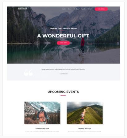 Adventure, Travel and Holiday Website Designers London